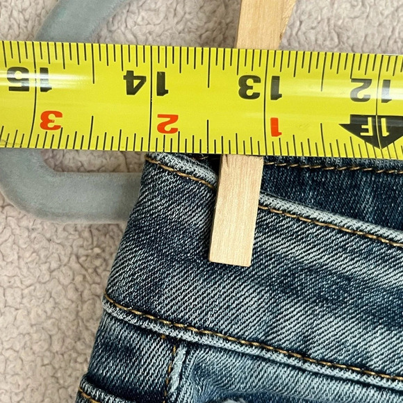 Vigoss Marley Straight Leg Mid-Rise Jeans-Blur Distressed Denim-Women’s 28-NEW - Picture 12 of 14